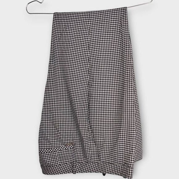Tommy Hilfiger Womens Pants Sz‎ 10 Black White Checked Straight Stretch Classic - Picture 4 of 12